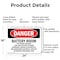 Signmission Battery Room Contains Lead-Acid Danger Sign, Aluminum, 24in W x 18in L, 2PK OS-2PACK-DS-A-1824-L-1910 - alternate 8